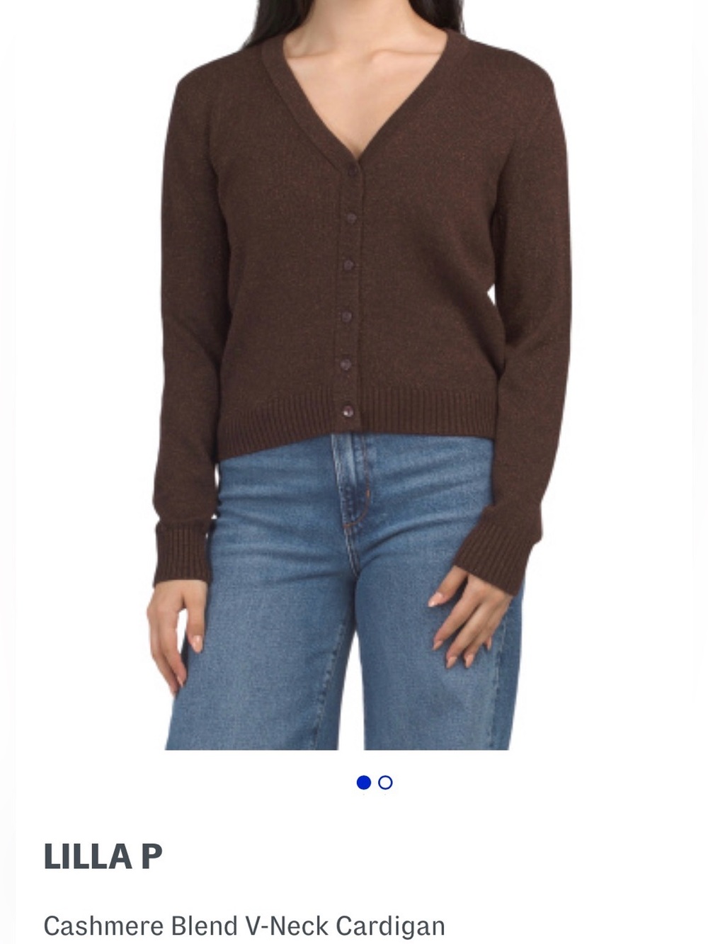 LILLA P
Cashmere Blend V-Neck cardigan